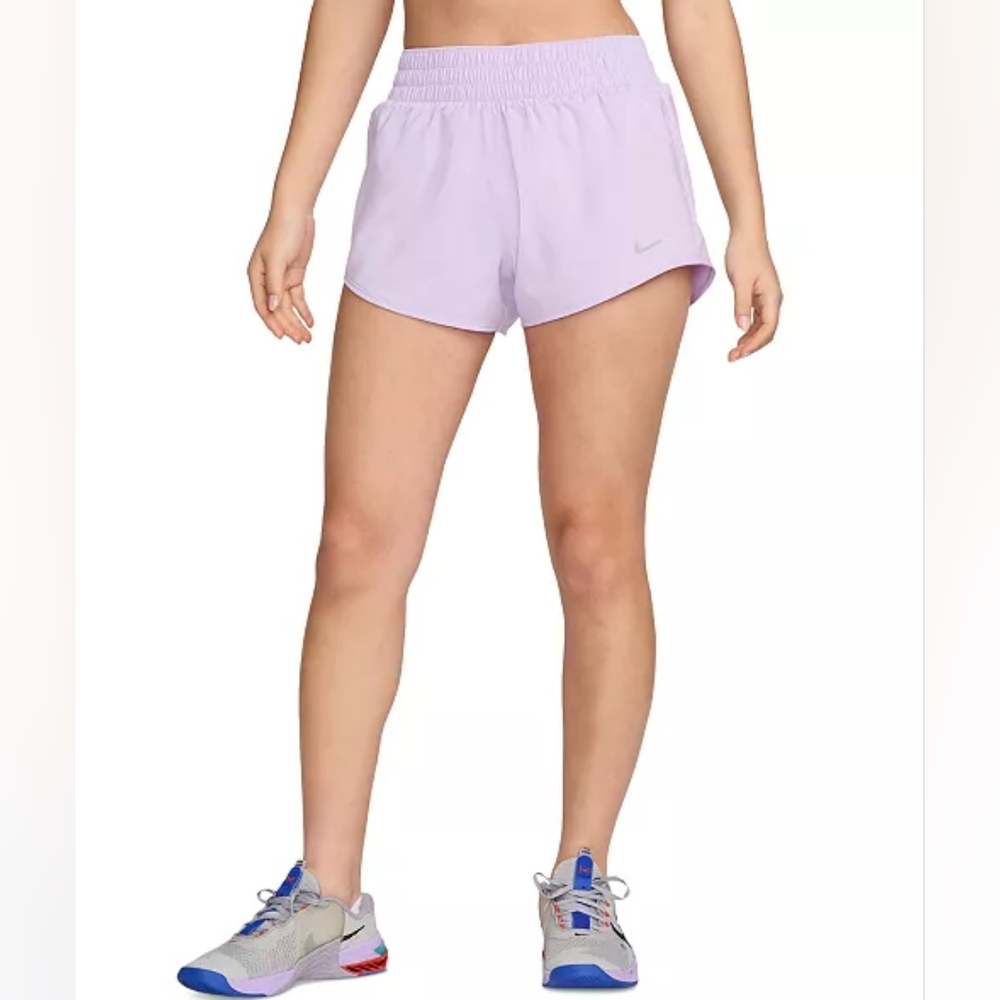 Nike One Women's Dri Fit Lined Shorts Lilac Bloom Size M NWT